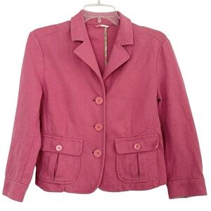 ETRO Milano Women's Pink Two Button Short Blazer Jacket Size 42